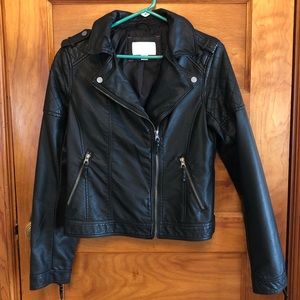 MOTO JACKET - XHILARATION, FAUX LEATHER